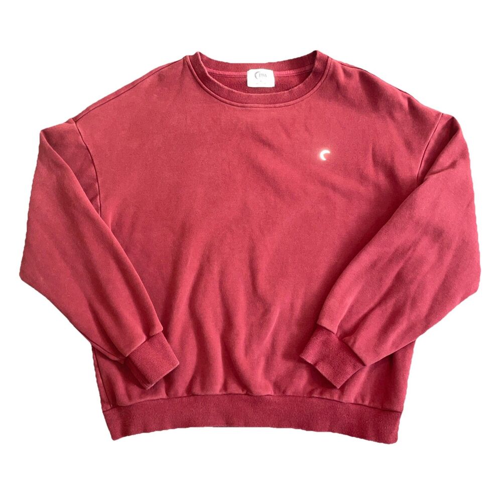 ZYIA Relaxation Crew Sweatshirt Women's Size XL Maroon Pullover relaxed fit